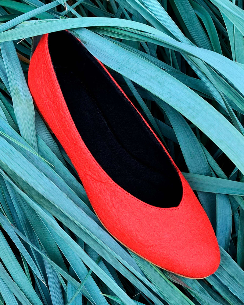 Bohema Pumps Paprika Pina ballerinas made of Pinatex