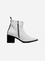 Immaculate Vegan - Bohema Swan No.1 Desserto® Cactus Leather Vegan Ankle Boots | White