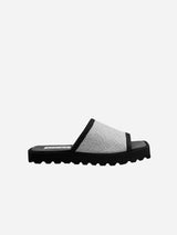 Bohema Pinatex® Vegan Leather Flat Slides | Multiple Colours UK5.5 / EU38 / US7.5 / Silver