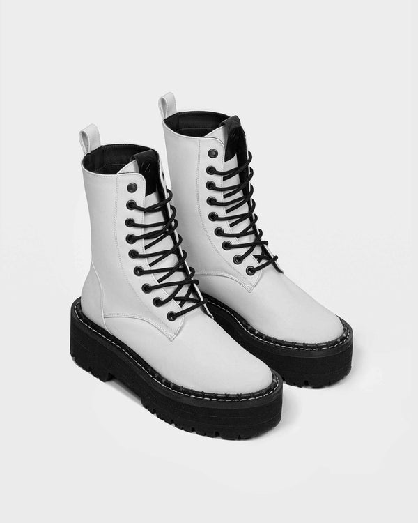 Bohema Worker Monster White cactus leather boots