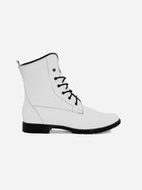 Immaculate Vegan - Bohema Workers No. 2 Desserto® Cactus Vegan Leather Boots | White
