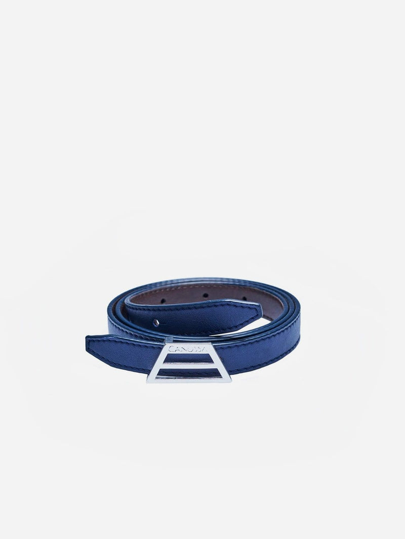 Canussa Adapt Reversible Vegan Leather Belt | Blue & Brown