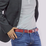 Immaculate Vegan - Canussa Reversible Vegan Leather Belt | Black & Red