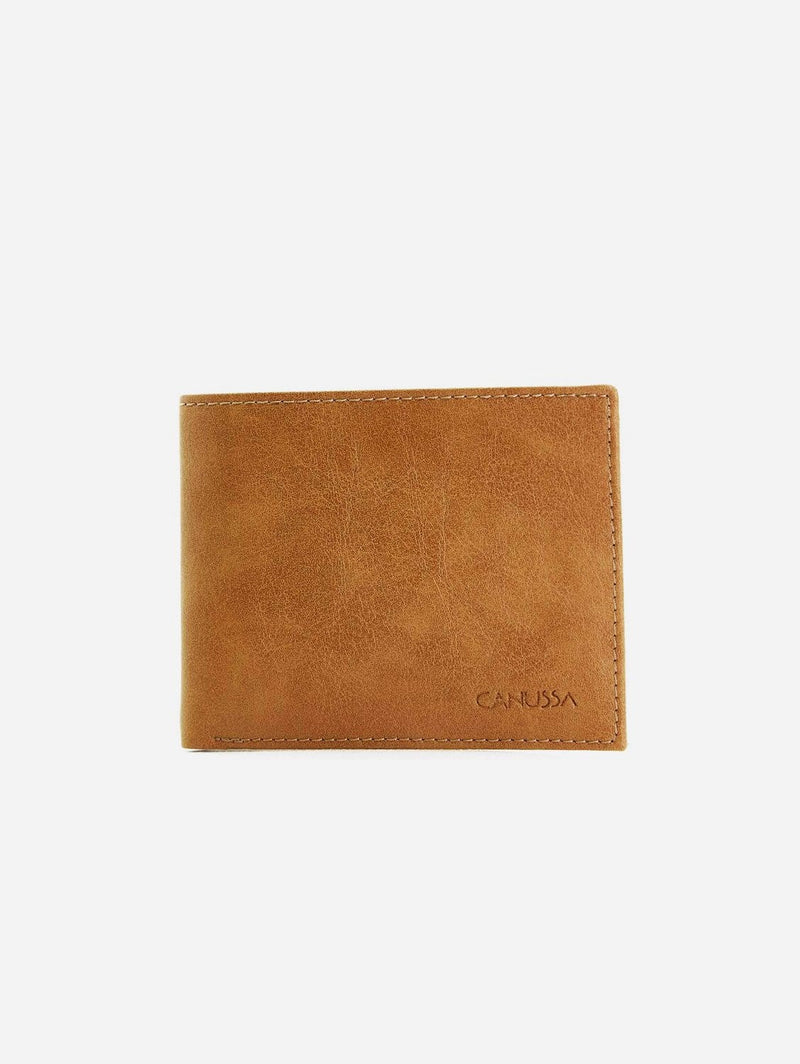 Canussa Slim Bifold Vegan Leather Wallet | Camel