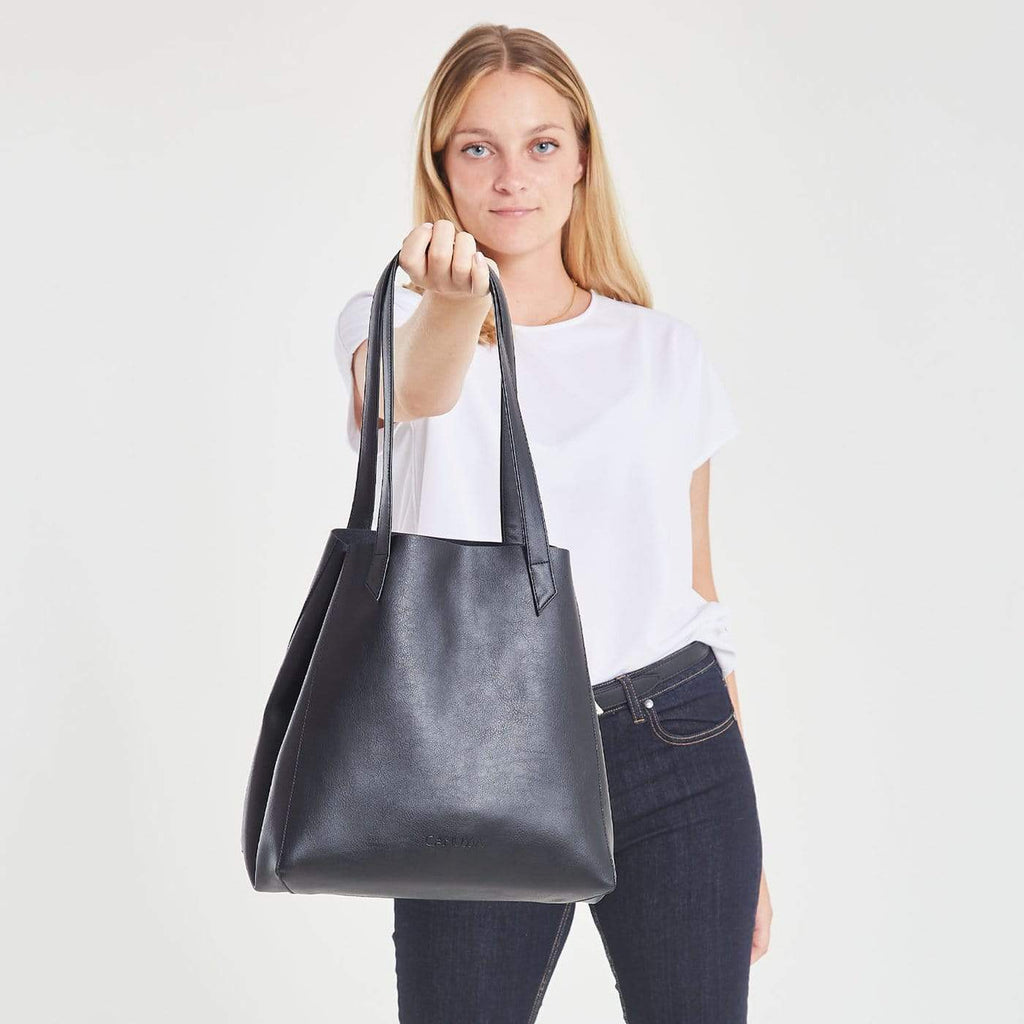 Clio Vegan Leather Bag in Mushroom – T. Boutique