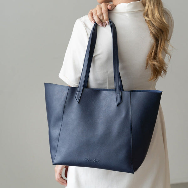 Canussa Totissimo Foldable Vegan Leather Tote Bag | Blue
