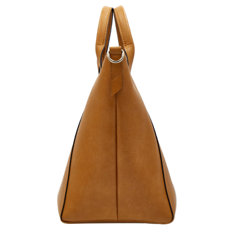 Canussa Trotto Vegan Leather Tote Bag | Camel