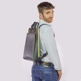 Immaculate Vegan - Canussa Urban Vegan Leather Backpack | Black & Yellow