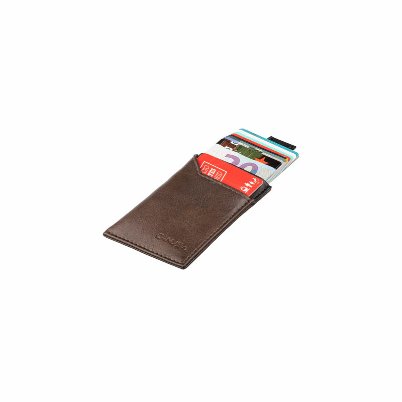 Canussa Wallet Vegan Card holder - Brown/Black