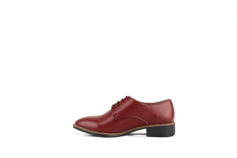 Carmona Collection Esther Vegan Cactus Leather Derby Shoe | Red