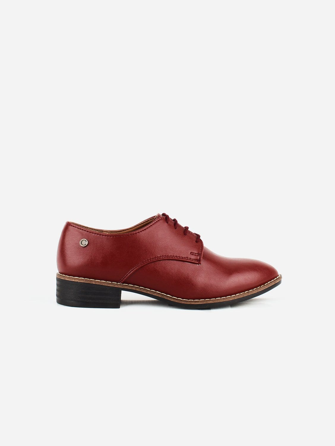 Carmona Collection Esther Vegan Cactus Leather Derby Shoe | Red