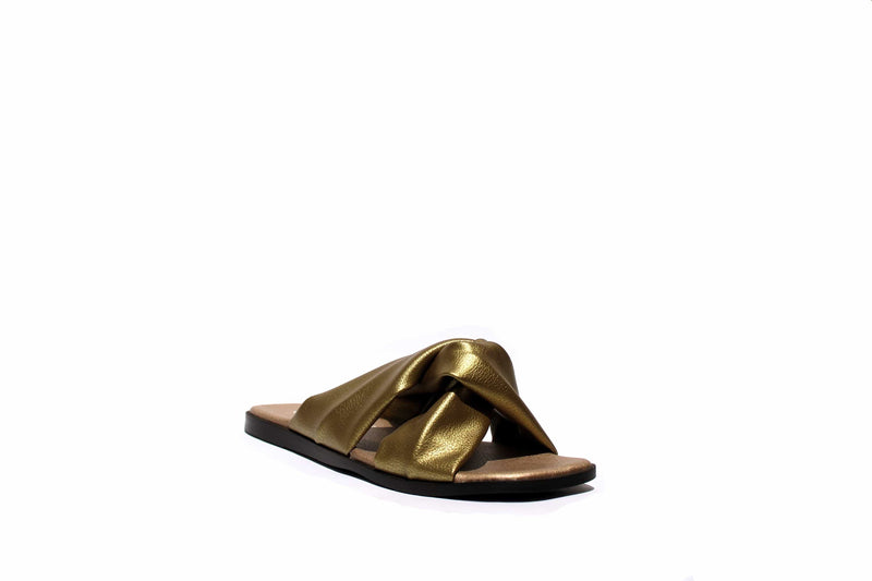 Carmona Collection Valentina Desserto® Cactus Vegan Leather Sandal | Gold