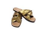 Carmona Collection Valentina Desserto® Cactus Vegan Leather Sandal | Gold