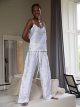 Immaculate Vegan - Charlotte Dunn Design Amalfi Edition Bamboo Vegan Silk Pyjama Camisole Set | Long