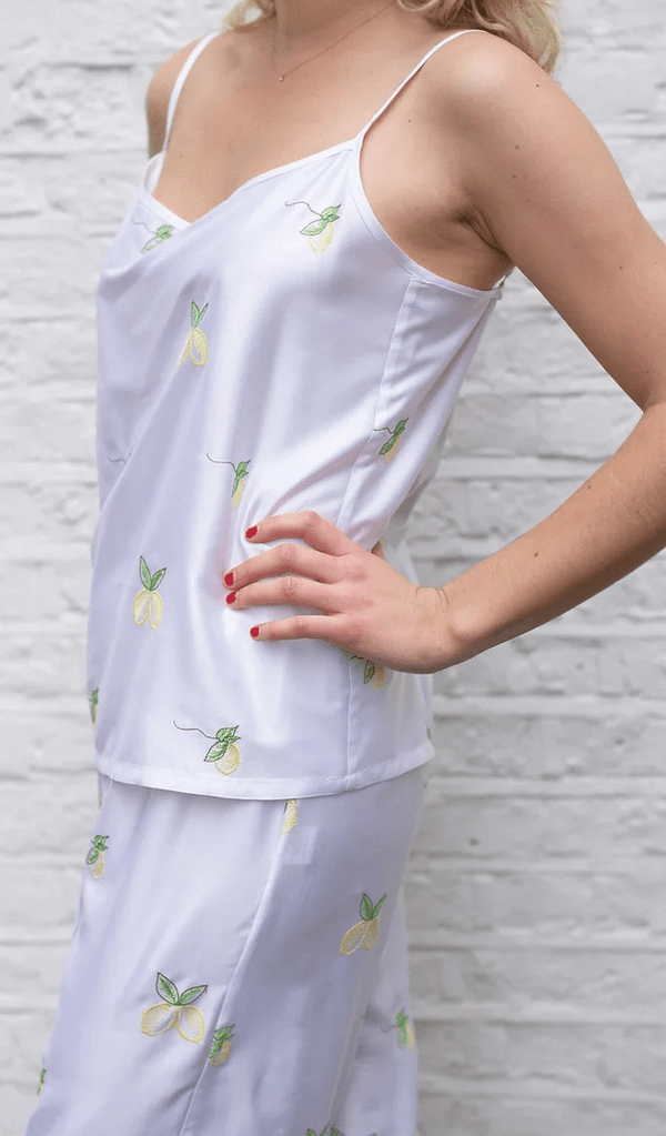 Charlotte Dunn Design Amalfi Edition Bamboo Vegan Silk Pyjama Camisole Set | Long