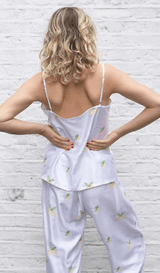 Immaculate Vegan - Charlotte Dunn Design Amalfi Edition Bamboo Vegan Silk Pyjama Camisole Set | Long