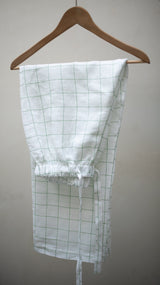 Charlotte Dunn Design Natural Edition Check Linen Pyjama Set | Long