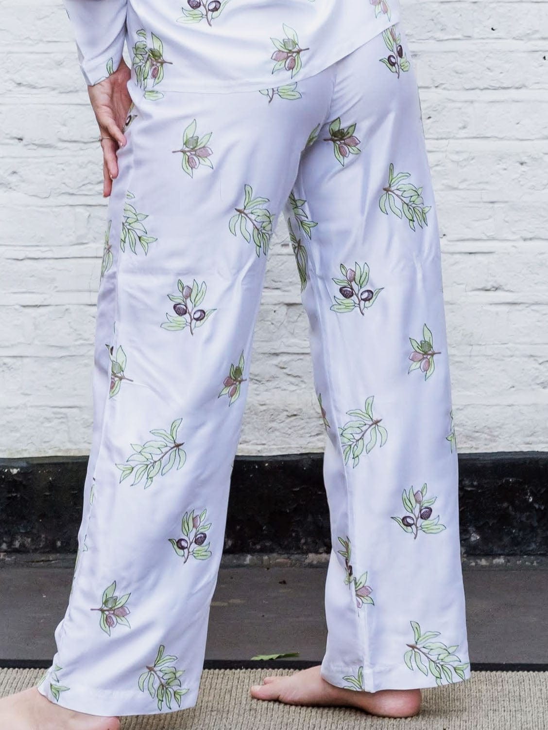Charlotte Dunn Design Olive Grove Edition Bamboo Vegan Silk Pyjama Camisole Set | Long