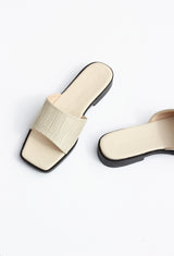 Immaculate Vegan - Collection and Co Romi Up-Cycled Vegan Leather Sandals | Cream Croc