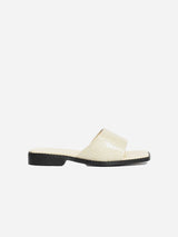 Immaculate Vegan - Collection and Co Romi Up-Cycled Vegan Leather Sandals | Cream Croc UK8 / EU41 / US10