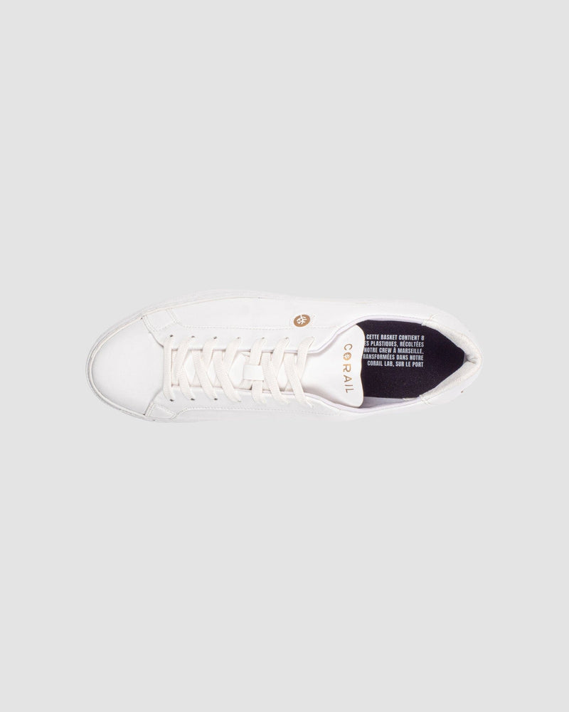 Corail Marseille 21 Recycled Vegan Trainers | Polar White