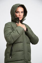 Immaculate Vegan - CULTHREAD PORTOBELLO II olive green long puffer jacket