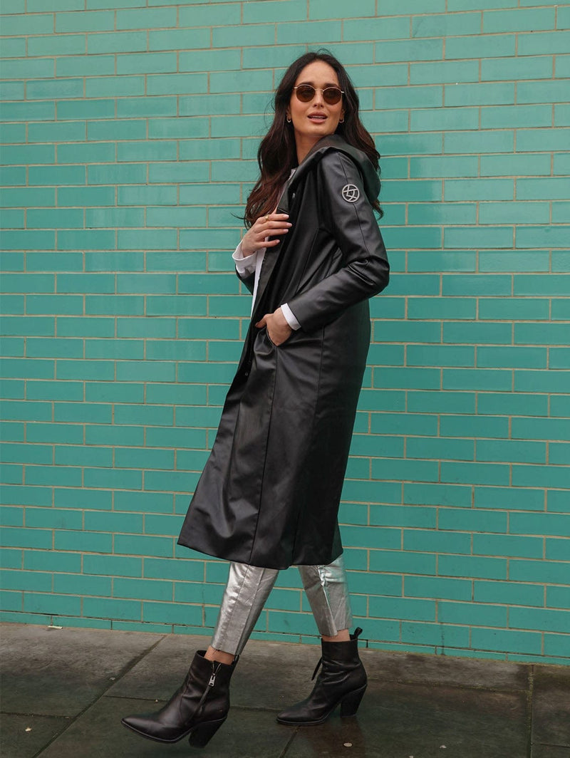 CULTHREAD RECYCLED VEGAN LEATHER long coat XS