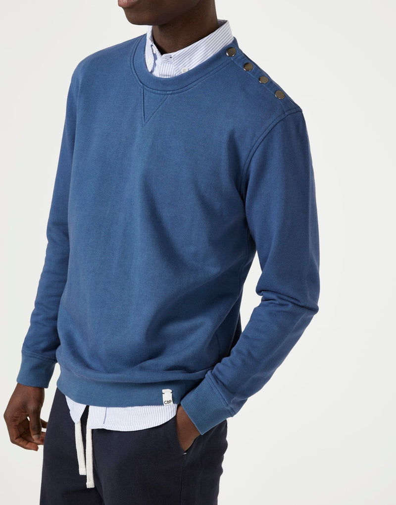 Pale blue crew neck sweater FRIDA BLUE
