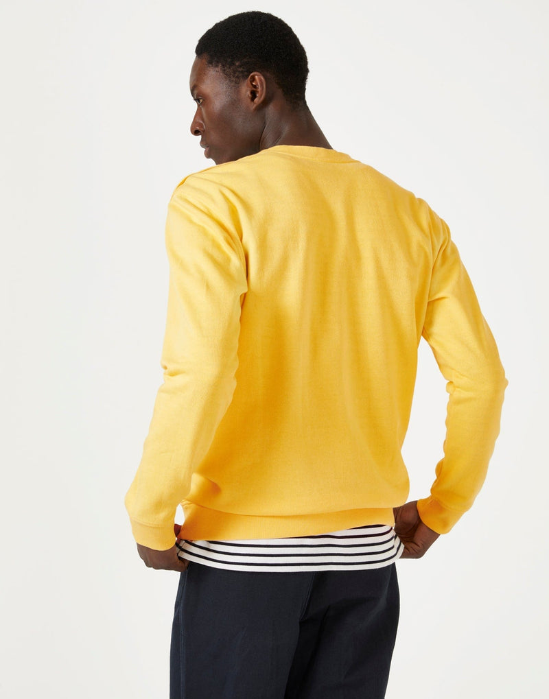 Cut & Pin 100% Natural Cotton Popper shoulder sweatshirt - Yellow