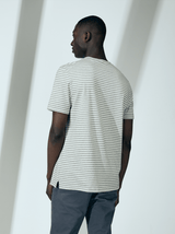 Immaculate Vegan - Cut & Pin Cotton T-shirt | Grey Stripe