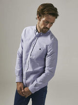 Immaculate Vegan - Cut & Pin Slim Fit Cotton Oxford Shirt | Navy
