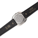 Cyssan CYS1 Stainless Steel & Black Dial Watch | Black Vegan Leather Strap