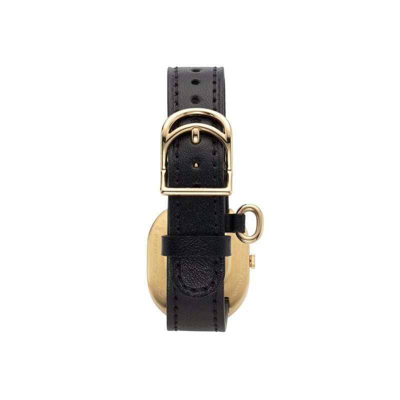 Cyssan CYS2 Gold & Champagne Dial Watch | Black Vegan Leather Strap