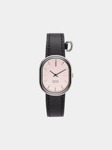 Immaculate Vegan - Cyssan CYS7 Watch with Pink & Silver Dial | Black Vegan Leather Strap