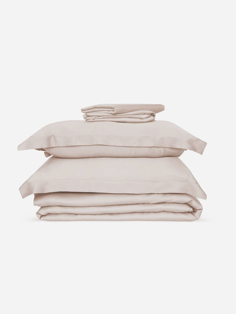 Ethical Bedding Bed Sheet Bundle + Flat Sheet (Organic Eucalyptus Silk) Super King / Wheat