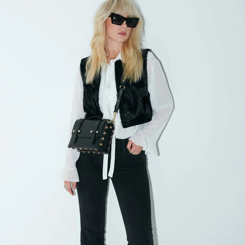 FRIDA ROME The WEEK END Cactus Leather Vegan Studded Crossbody