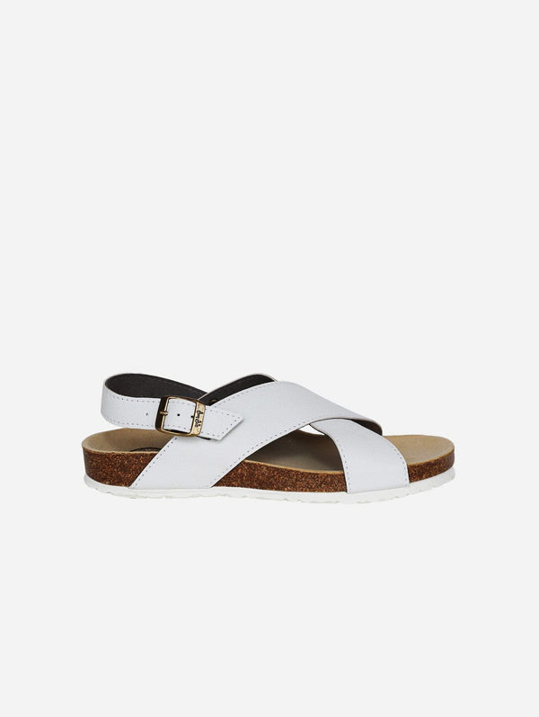 Good Guys Don't Wear Leather MIMI vegan cross strap sandals | WHITE APPLESKIN™ 🍏 36