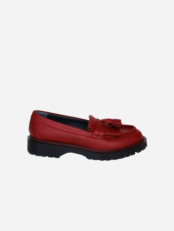 Good Guys Don't Wear Leather TOSH vegan tassel Loafers | RED 45