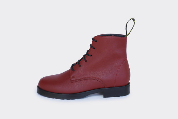 Good Guys Don't Wear Leather BLAZE, Vegan Ankle boots |BURGUNDY APPLESKIN™ 🍏