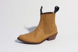 Good Guys Don't Wear Leather Duke Vegan Suede Cowboy Boots | Mustard