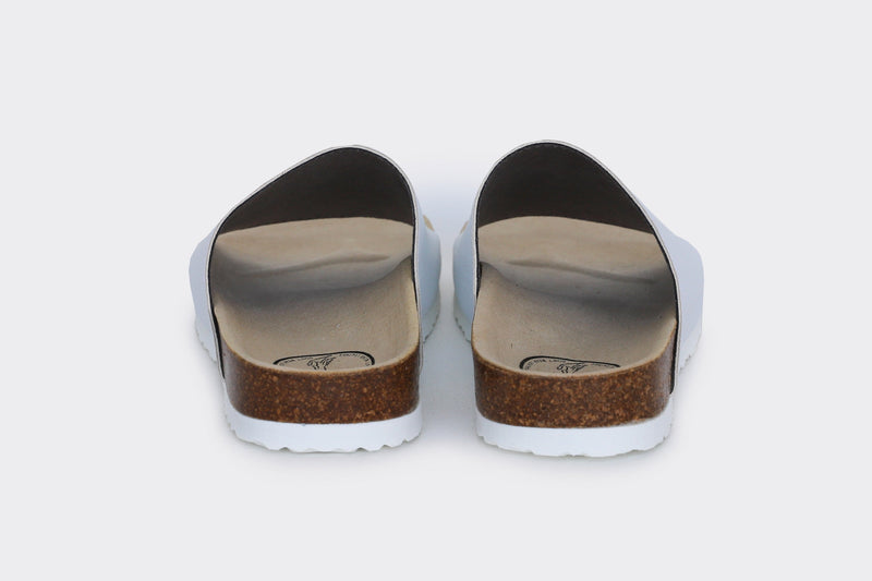 Good Guys Don't Wear Leather Jenny AppleSkin™ Vegan Leather Slide-On Sandal | White