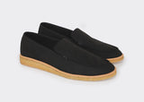 Good Guys Don't Wear Leather JOAN vegan suede loafers | BLACK