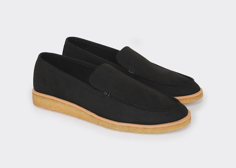 Good Guys Don't Wear Leather JOAN vegan suede loafers | BLACK