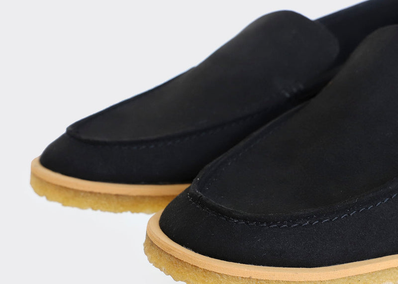 Good Guys Don't Wear Leather JOAN vegan suede loafers | BLACK