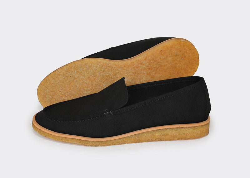 Good Guys Don't Wear Leather JOAN vegan suede loafers | BLACK