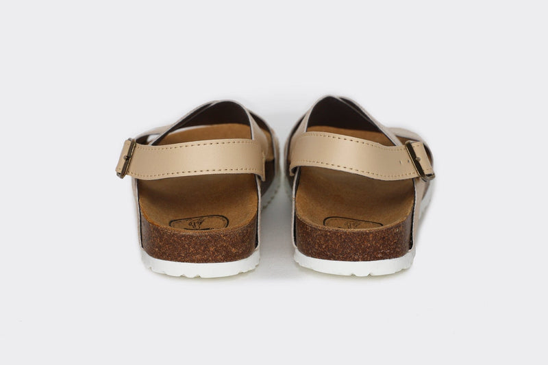 Good Guys Don't Wear Leather MIMI vegan cross strap sandals | NATURAL APPLESKIN™ 🍏