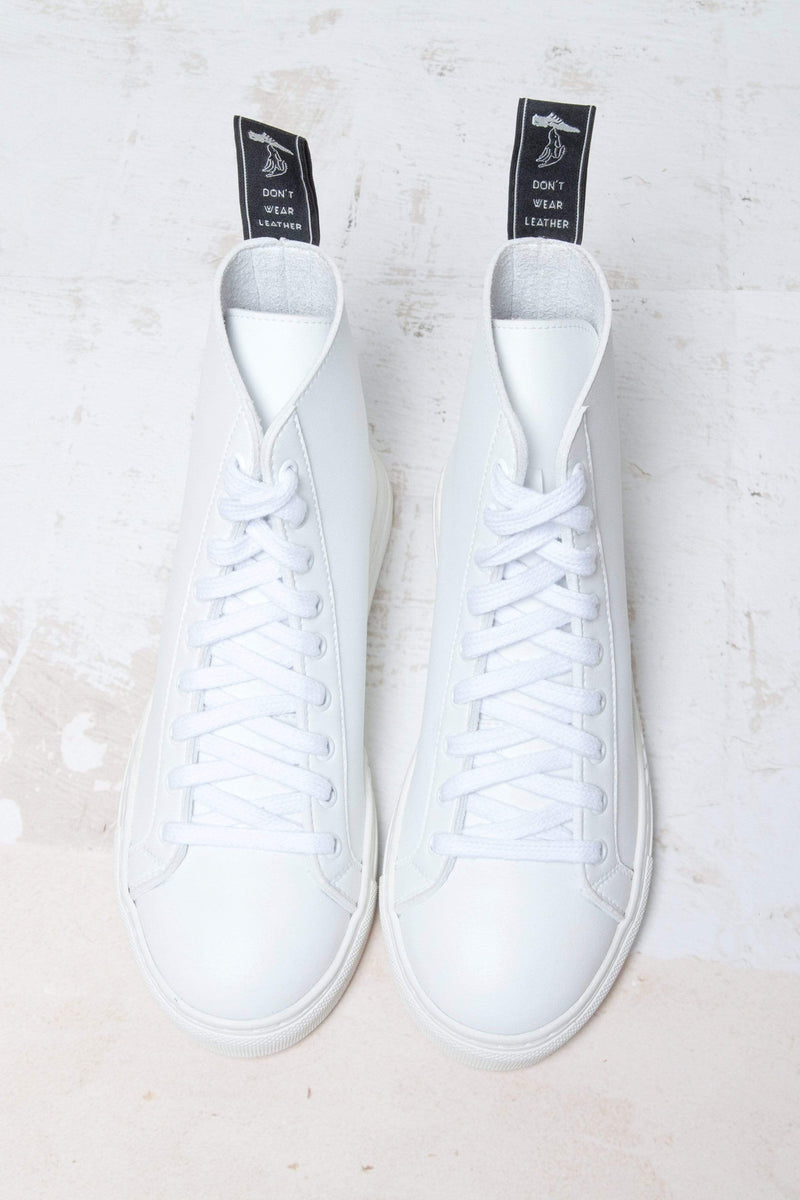 Good Guys Don't Wear Leather Wack Vegan Leather High-Top Trainer | White