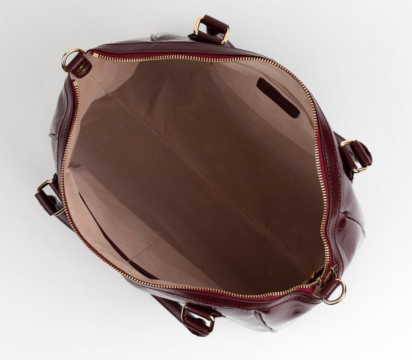 GUNAS New York Madison - Burgundy Croc Vegan Bag Burgundy