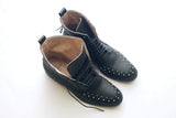 Immaculate Vegan - Tarantula Studded Vegan Piñatex Leather Boots | Black