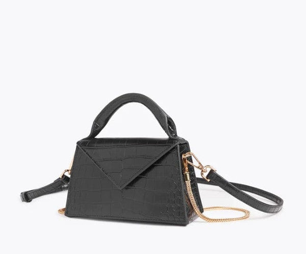 Hemincuff Stef Recycled Vegan Leather Mini Handbag | Black Croc Black croc / One size